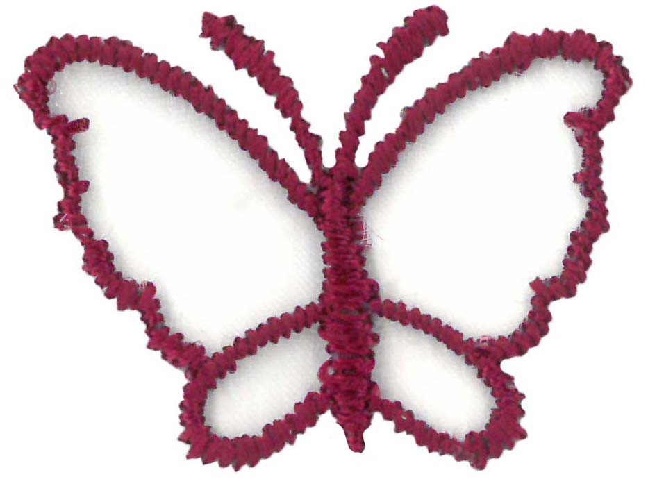 LARGE ORGANZA BUTTERFLY - LT WINE